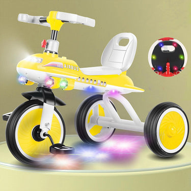 AEROPLANE FACE IMPORTED TRICYCLE FOR KIDS WITH LIGHTS